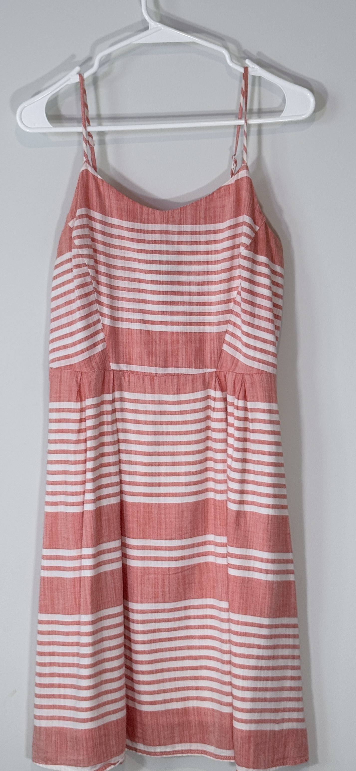 Old Navy Coral and White Striped Cotton Cami Sundress thumbnail 2