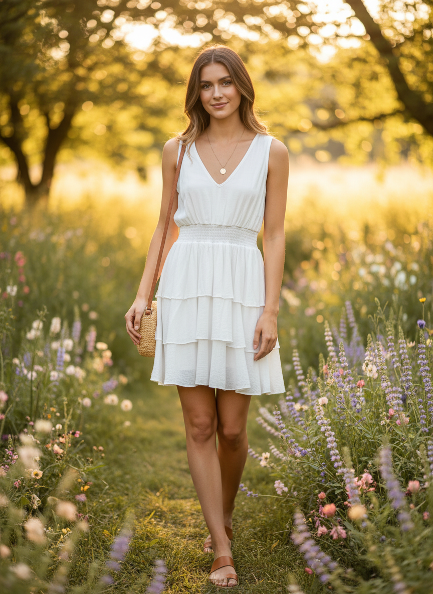 Altar'd State Tiered Ruffle Mini Dress - Image 1