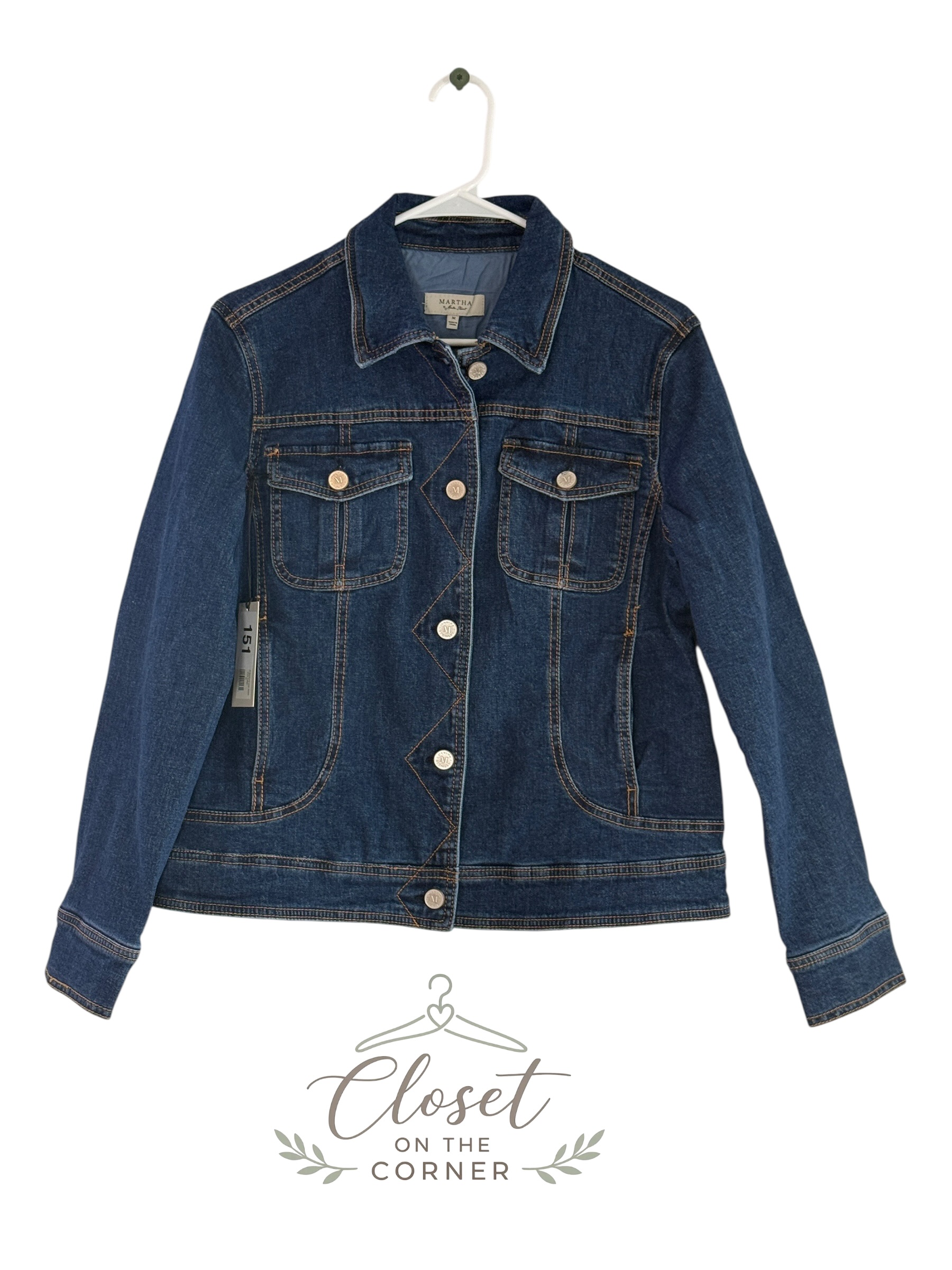 Martha Stewart Women's Vintage Denim Jacket thumbnail 2