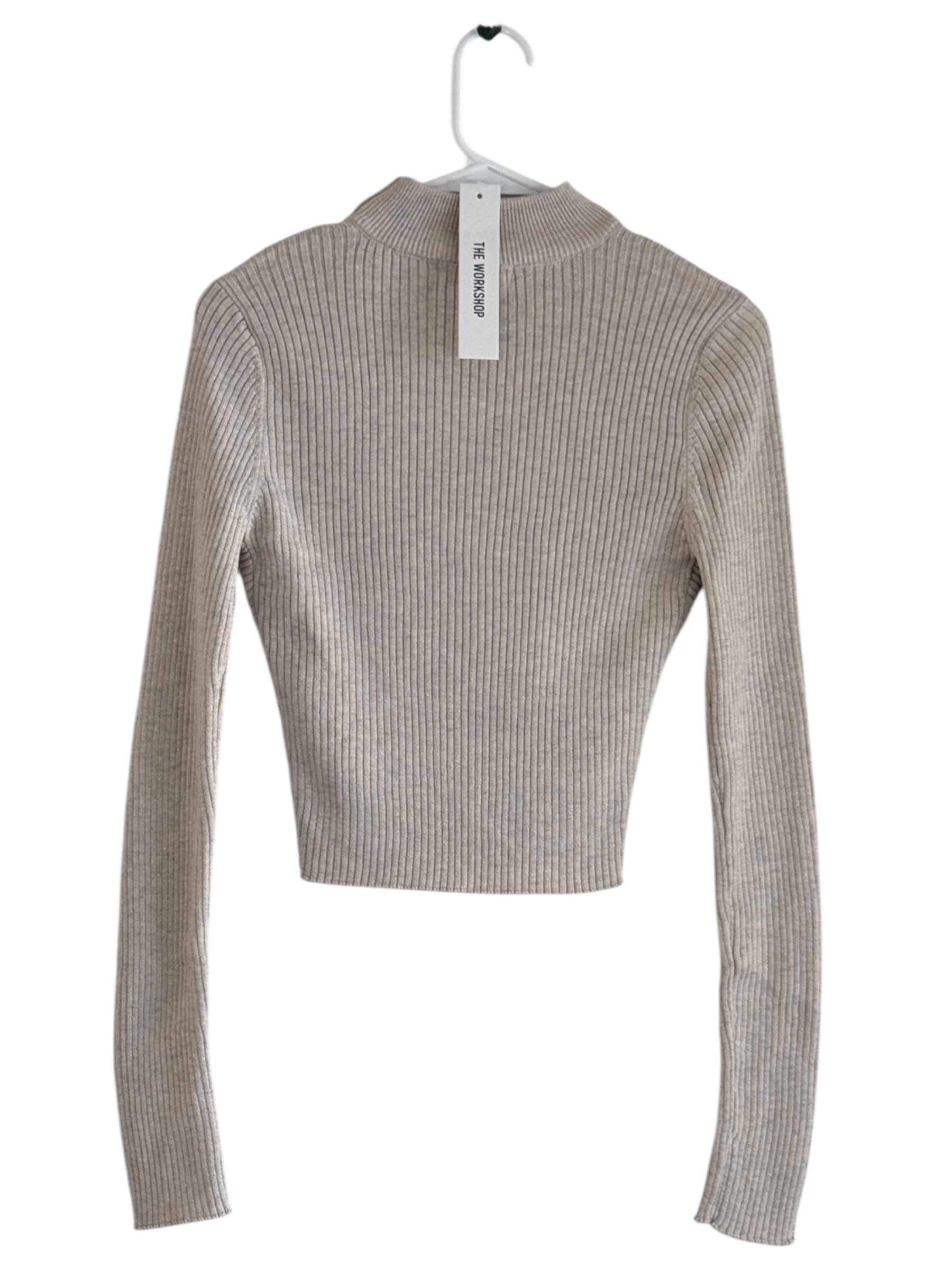 The Workshop Ribbed Knit Cropped Sweater thumbnail 3
