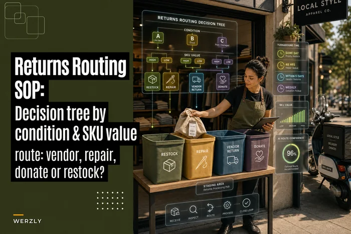 A compact returns‑routing SOP: a decision tree to send returns to vendor, repair, donate or restock