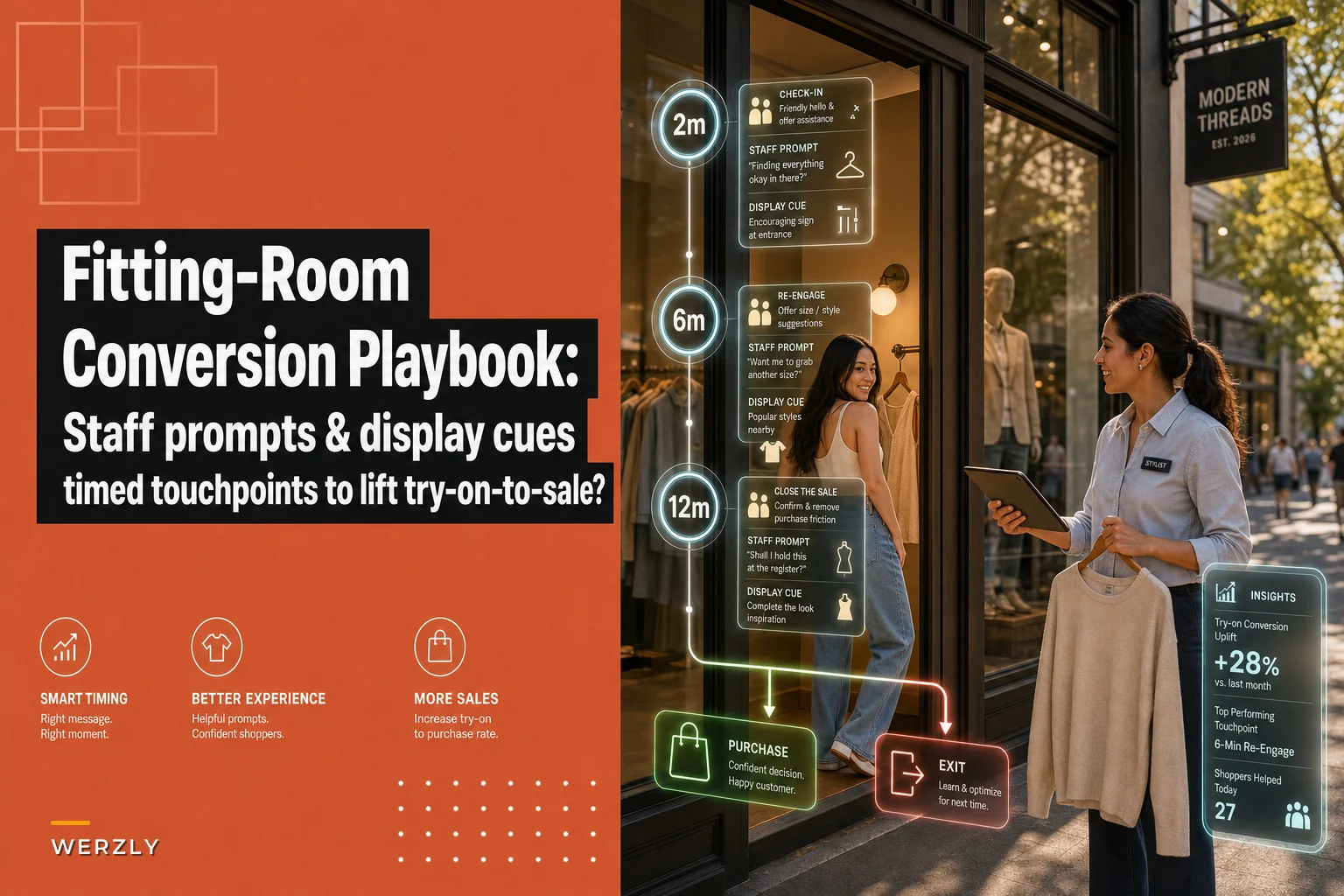 A Fitting Room Conversion Playbook: Staff Prompts, Display Cues and Timing Targets That Lift Try-On-to-Sale