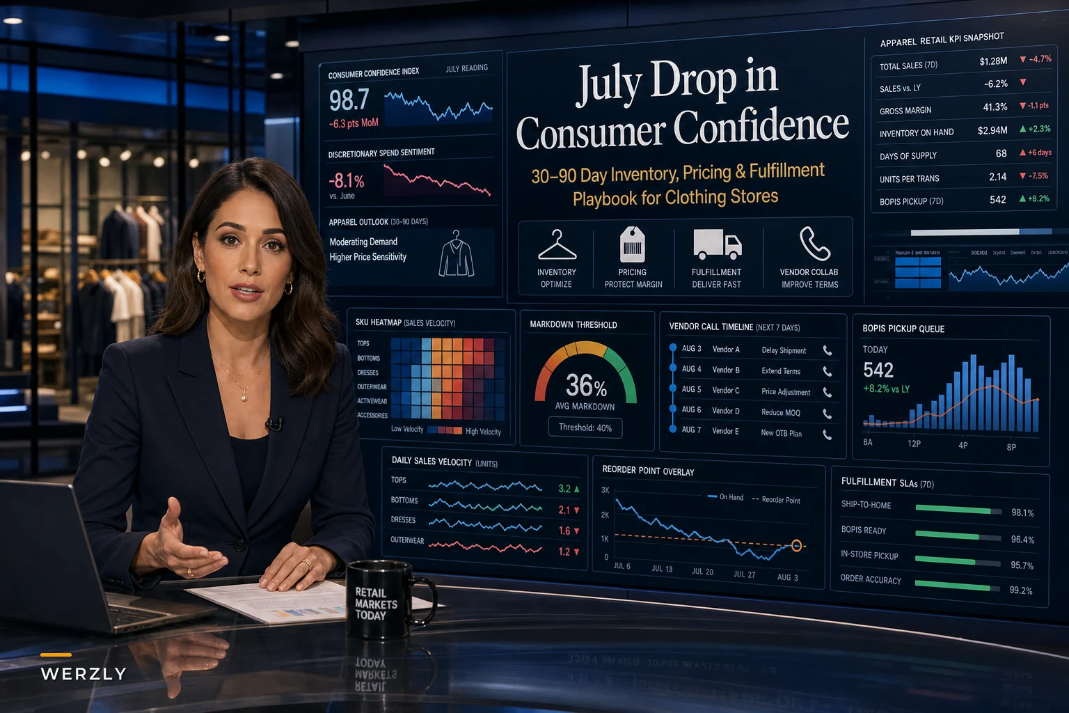 After July's Drop in Consumer Confidence: A 30–90 Day Inventory, Pricing and Fulfillment Playbook for Clothing Stores