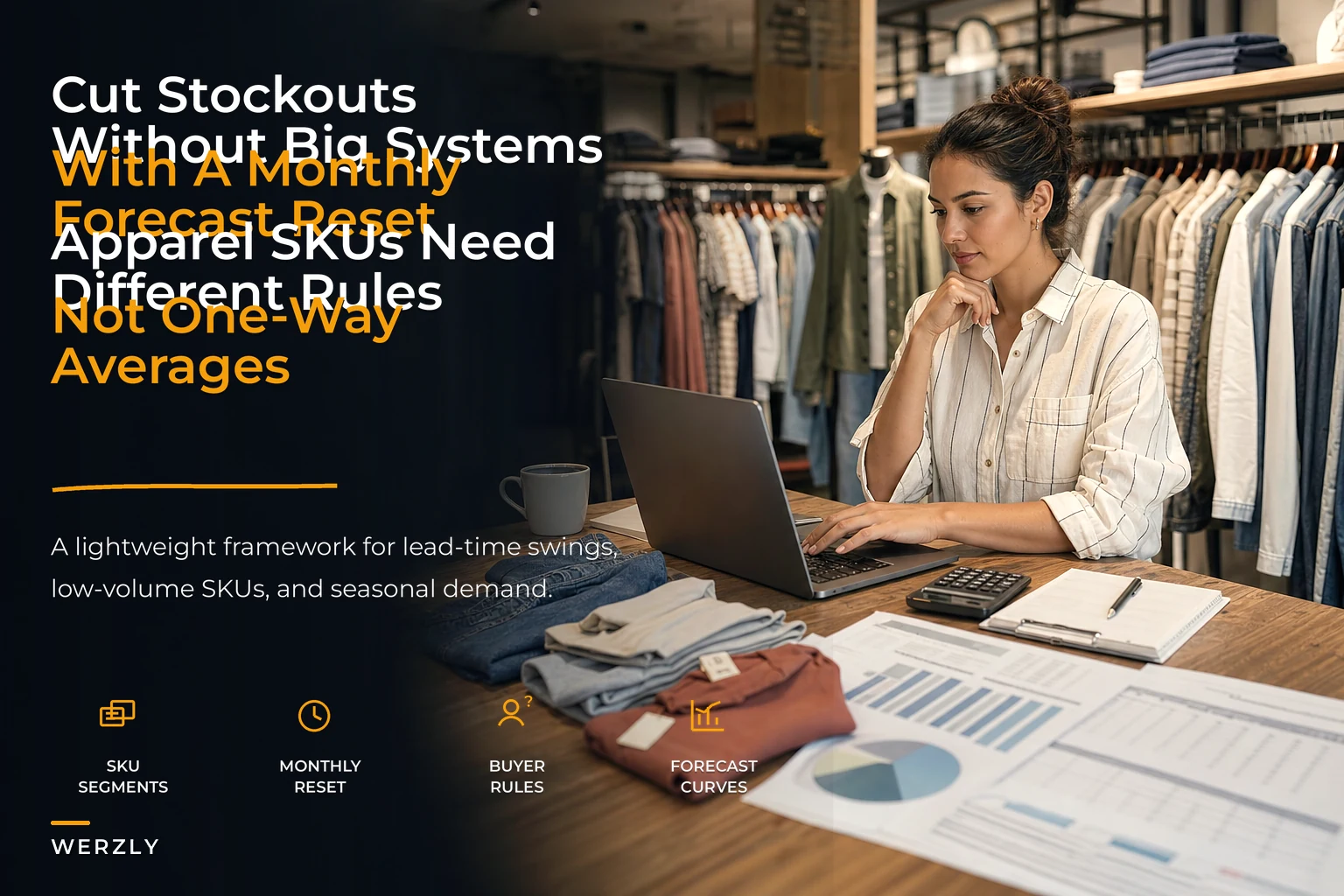 Create a lightweight inventory-forecasting system to cut stockouts and overstocks in small apparel stores