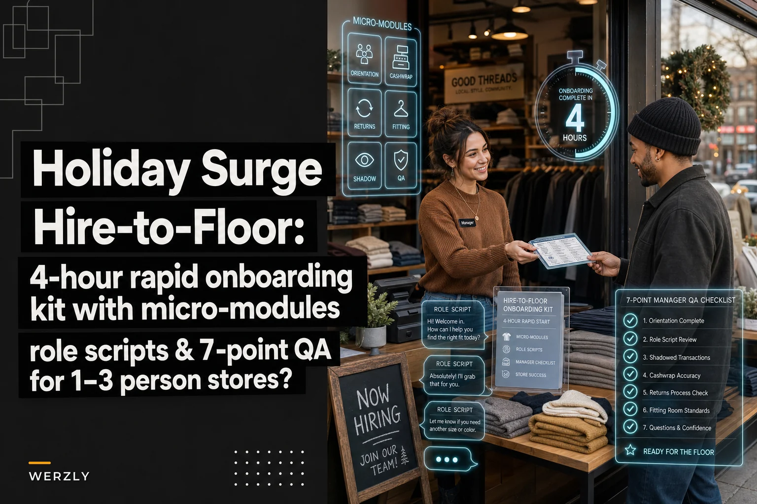Holiday surge hiring & rapid onboarding kit for small apparel shops: a 4‑hour hire‑to‑floor playbook