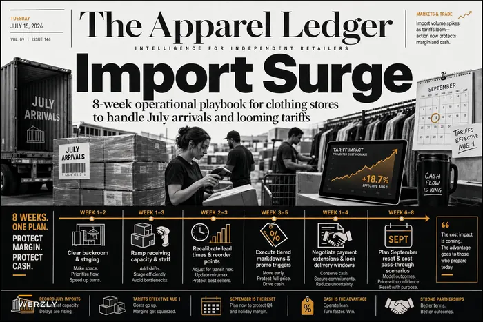 How July’s import surge and looming tariffs should change your short-term inventory moves for clothing stores