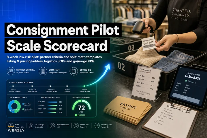 Pilot a resale & consignment channel in 8 weeks: partner criteria, split math and a go/no‑go scorecard