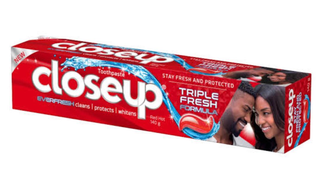 Close up Red Toothpaste 