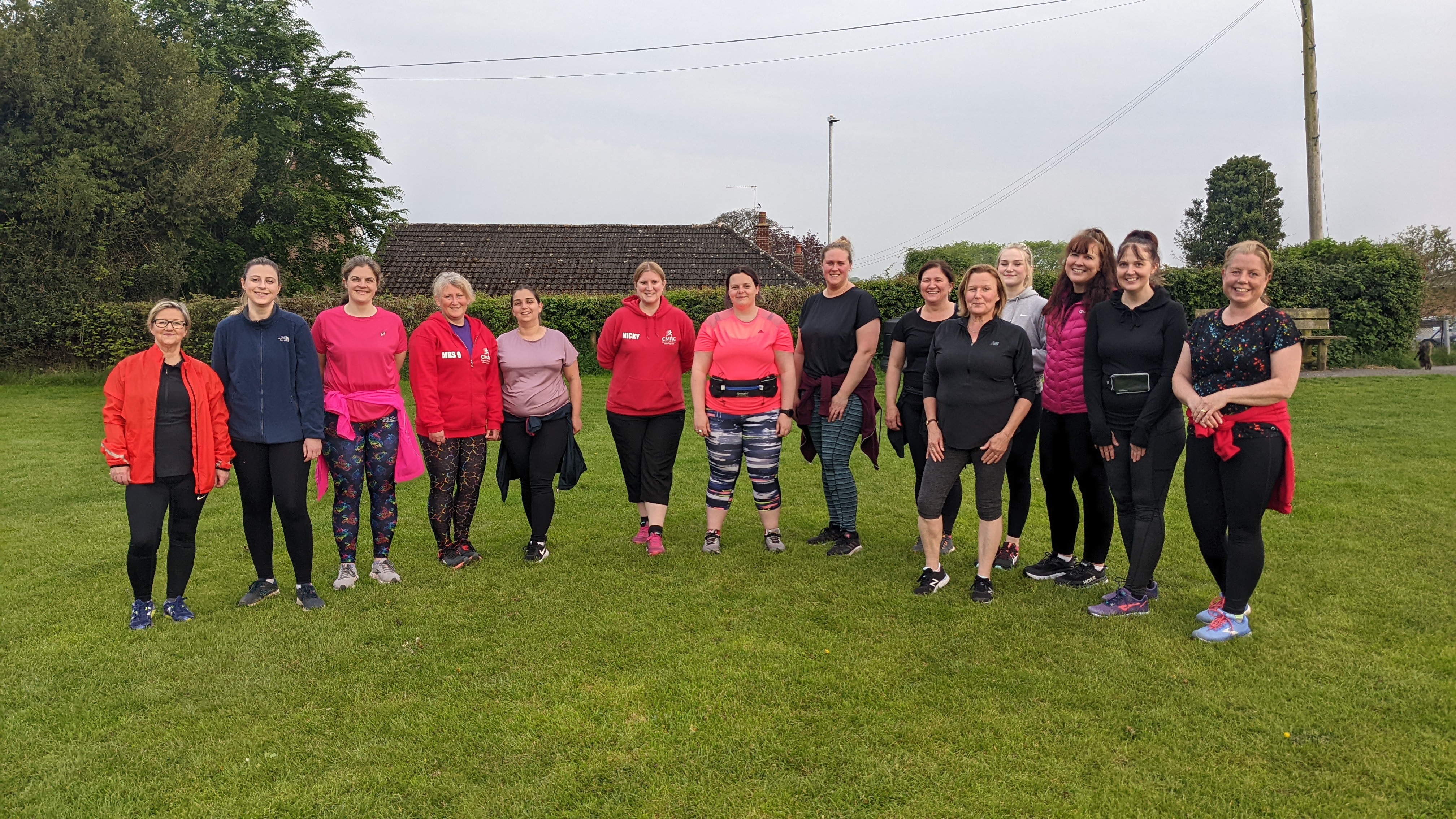 Runners taking part in a group course