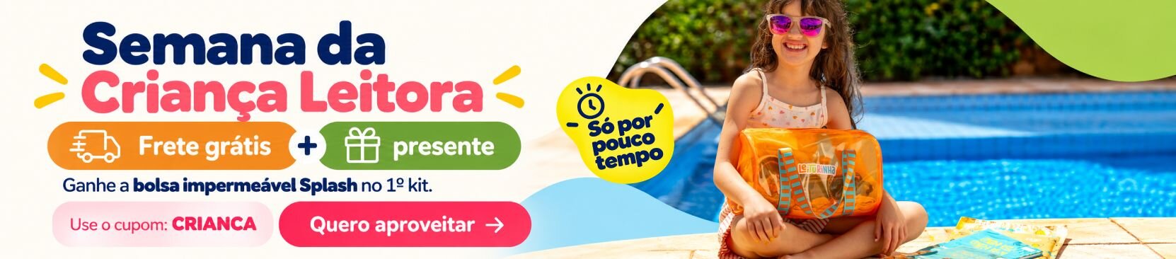 Semana da Criança: frete grátis e presente no primeiro kit com o cupom CRIANÇA
