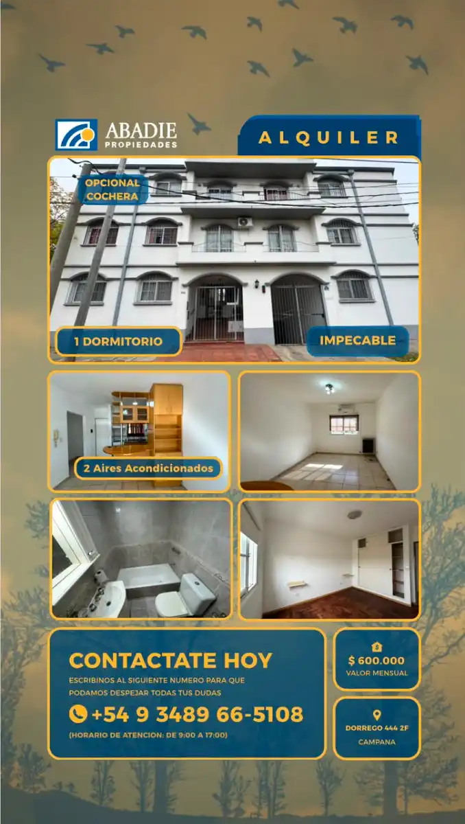 Depto en Alquiler-Dorrego 444  2°Piso