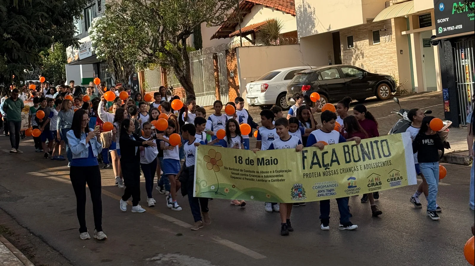 Coromandel realiza mobilização do Maio Laranja em defesa das crianças