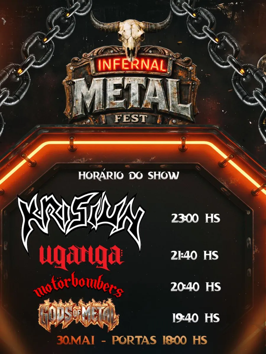 cartaz infernal metal fest 30 de maio