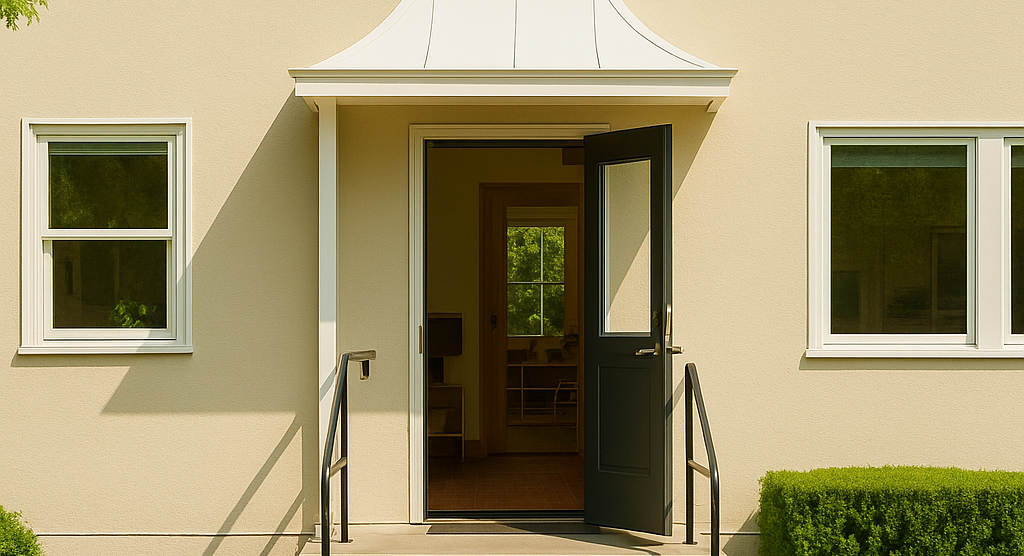 Image for admissions page: A bright classroom with natural light and wooden furniture.