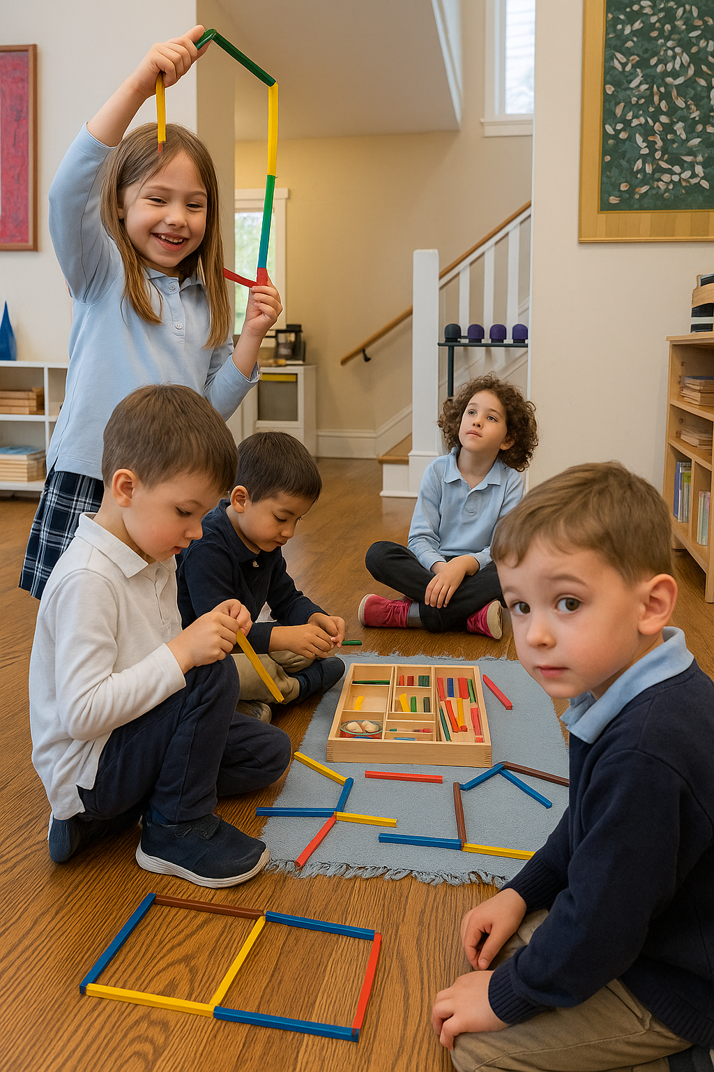 A small, illustrative image of an elementary classroom to be placed next to the intro text.