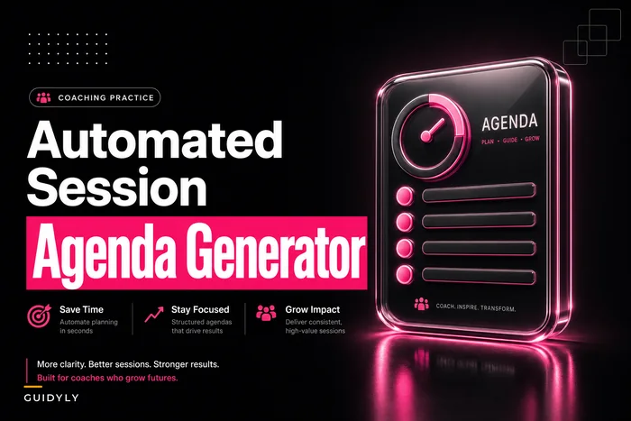 Automated Session Agenda Generator for Coaches: Ruleset and Templates to Build 10‑Minute Prebuilt Agendas