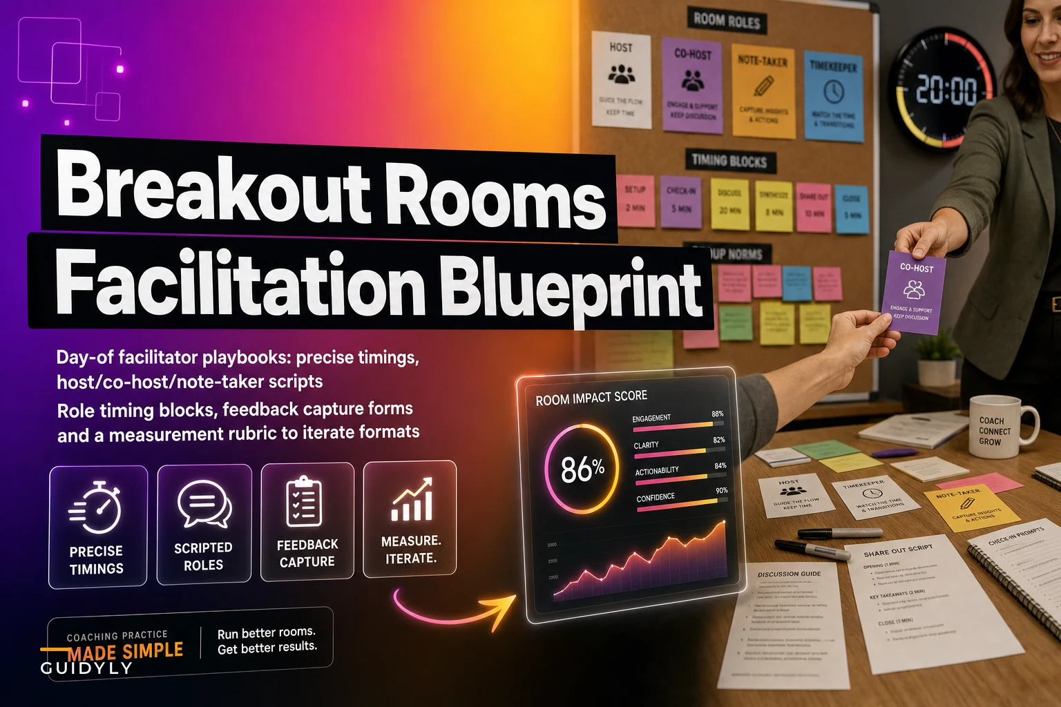 Breakout Room Facilitation Blueprint for Coaches: Timing, Scripts and Roles to Scale Engagement