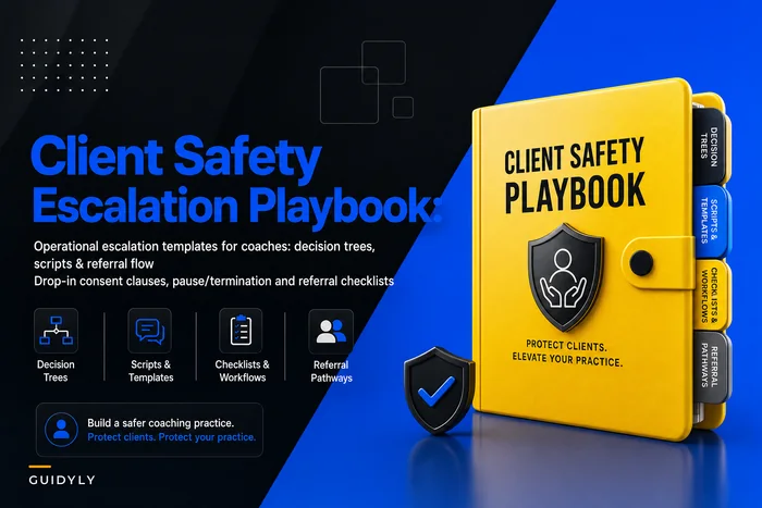 Client Safety Policy for Coaches: Escalation Playbook, Consent Clauses and De‑Escalation Scripts