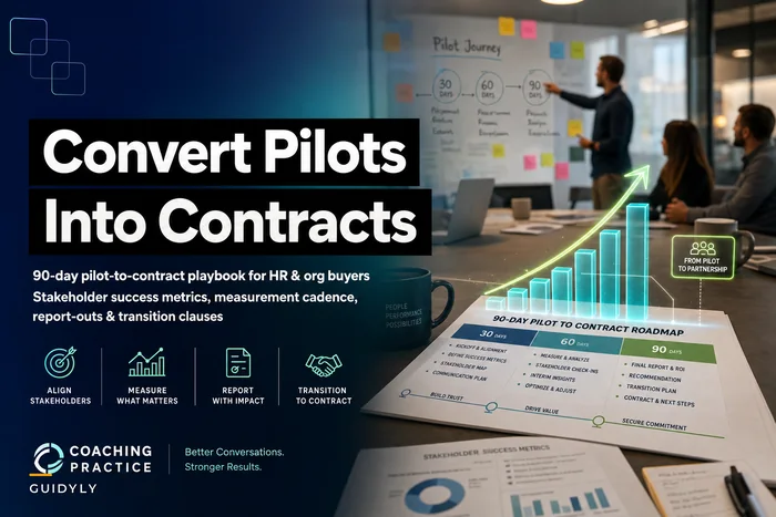 Convert Pilots into Contracts: A 90-Day Corporate Pilot Playbook for Coaches Selling to Organizations