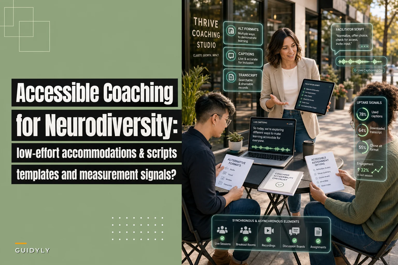 Design Accessible Coaching Programs for Neurodiversity: Low‑Effort Accommodations, Scripts and Measurement Signals