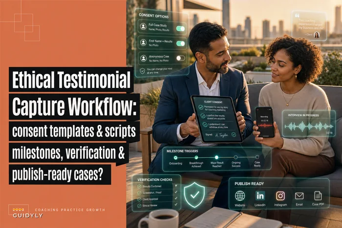 Ethical Testimonial Capture Workflow for Coaches: Consent Templates, Interview Scripts and Verification Checks