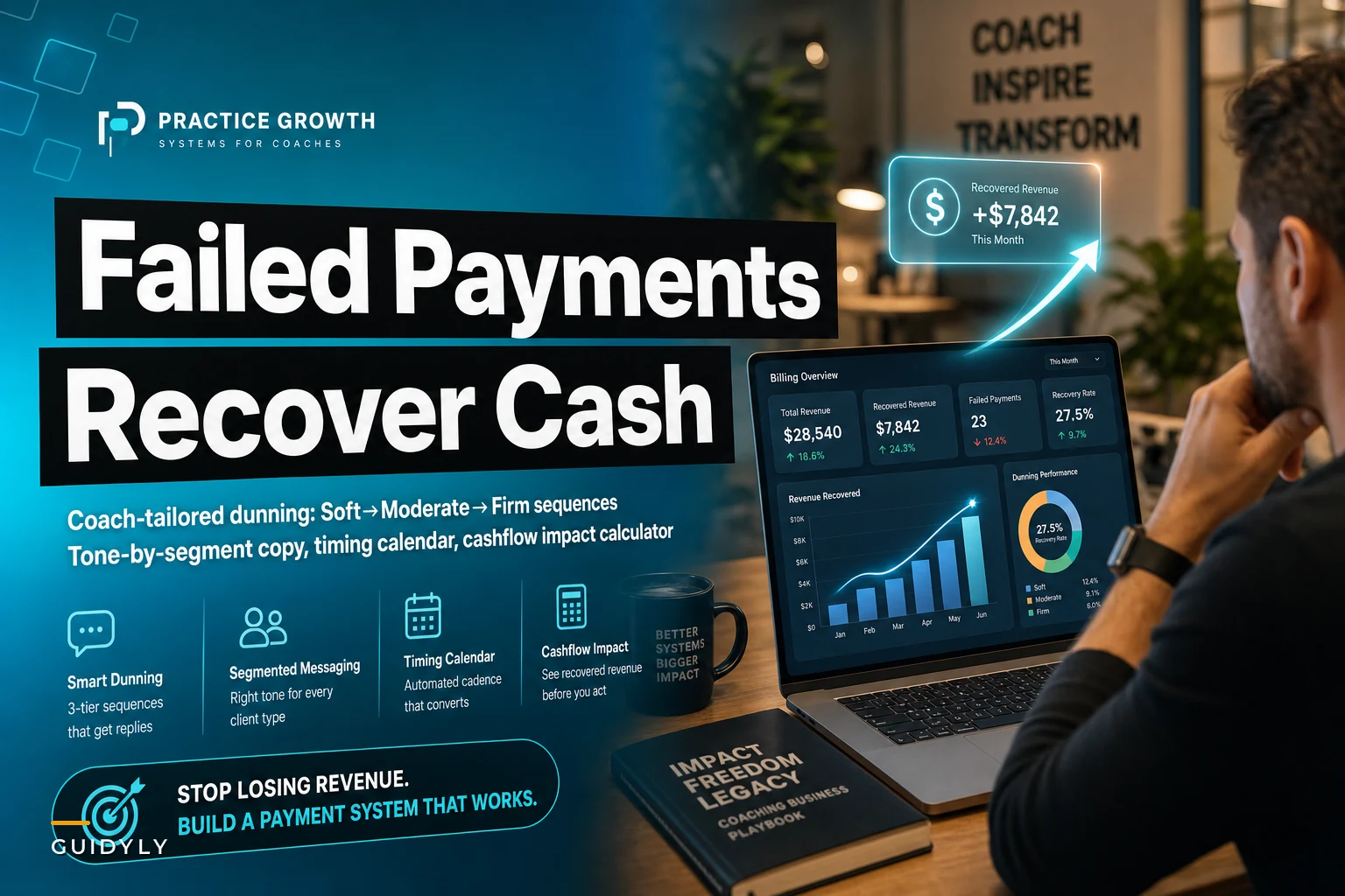 Failed Payments Eating Your Revenue? Soft→Moderate→Firm Dunning Sequences for Coaches That Recover Cash Without Ruining Relationships