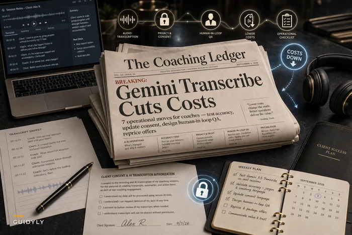 Google’s Gemini Transcribe and Lower-Cost Models: 7 Operational Moves Coaches Should Make Now