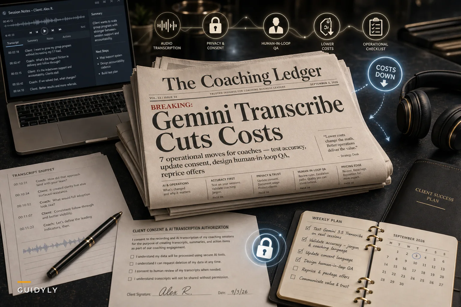 Google's Gemini Transcribe and Lower-Cost Models: 7 Operational Moves Coaches Should Make Now