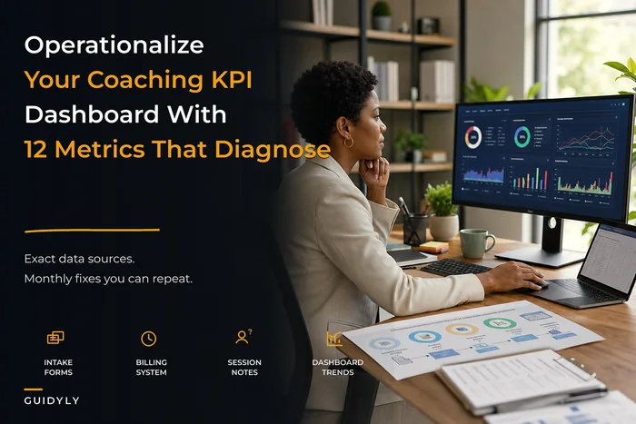 Operationalize Your Coaching KPI Dashboard: 12 Metrics, Exact Data Sources and a Monthly Diagnosis Checklist