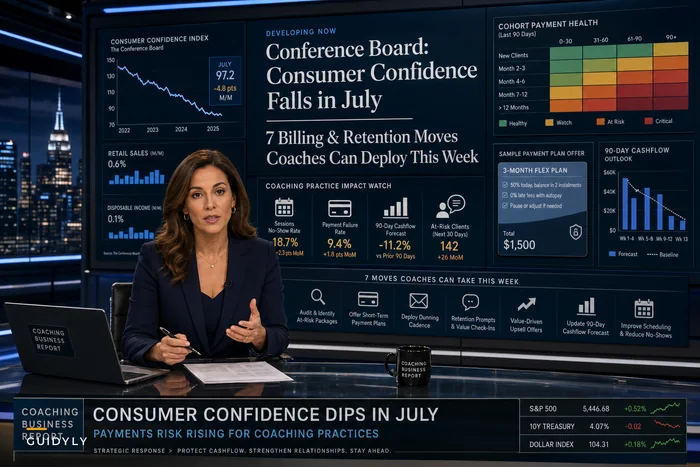 When Consumer Confidence Falls: 7 Revenue‑Protecting Billing and Retention Moves for Coaches