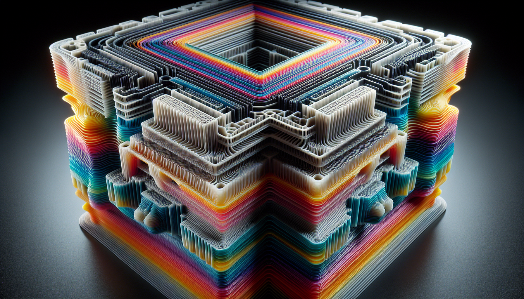 3D printed layers closeup