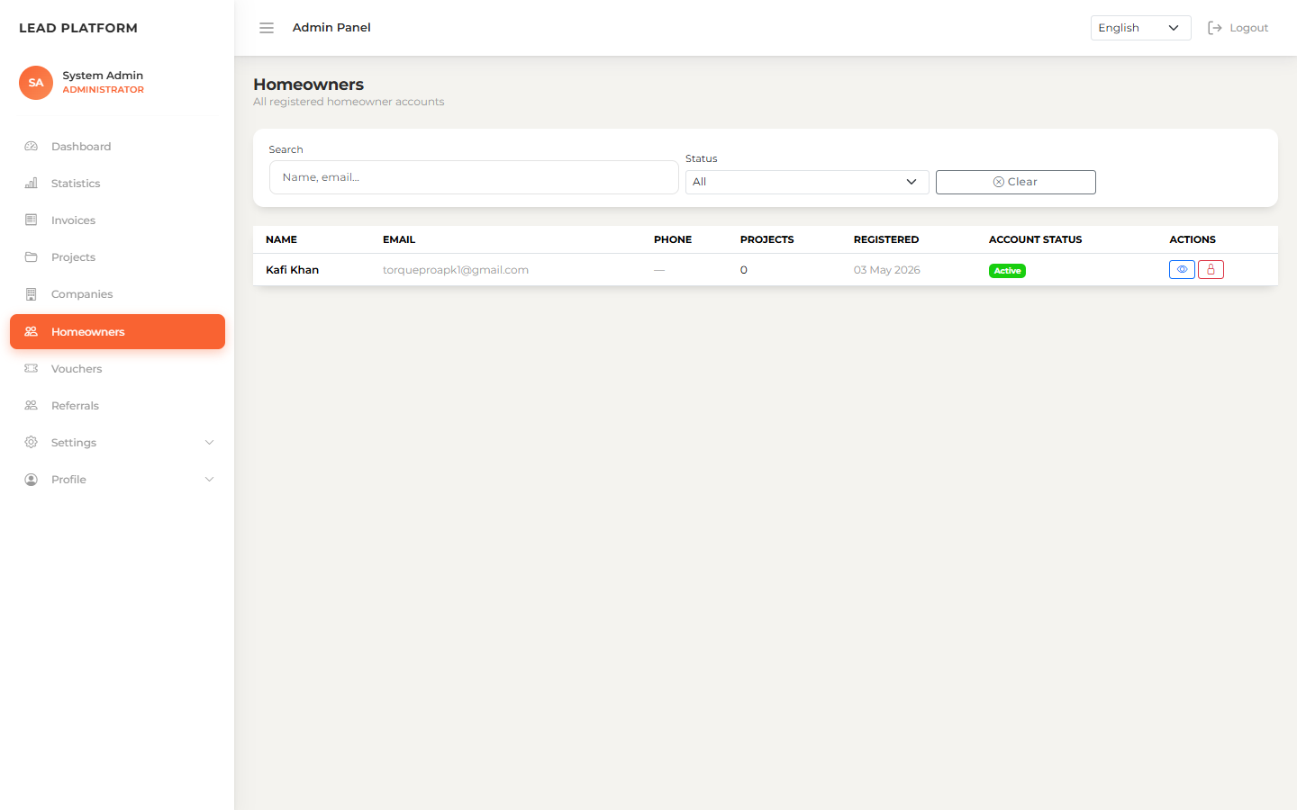 Lead Generation Platform — B2B/B2C Marketplace for Home Improvement 13