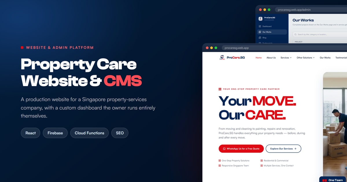 ProCare.SG — Property Care Website & Admin Platform 9