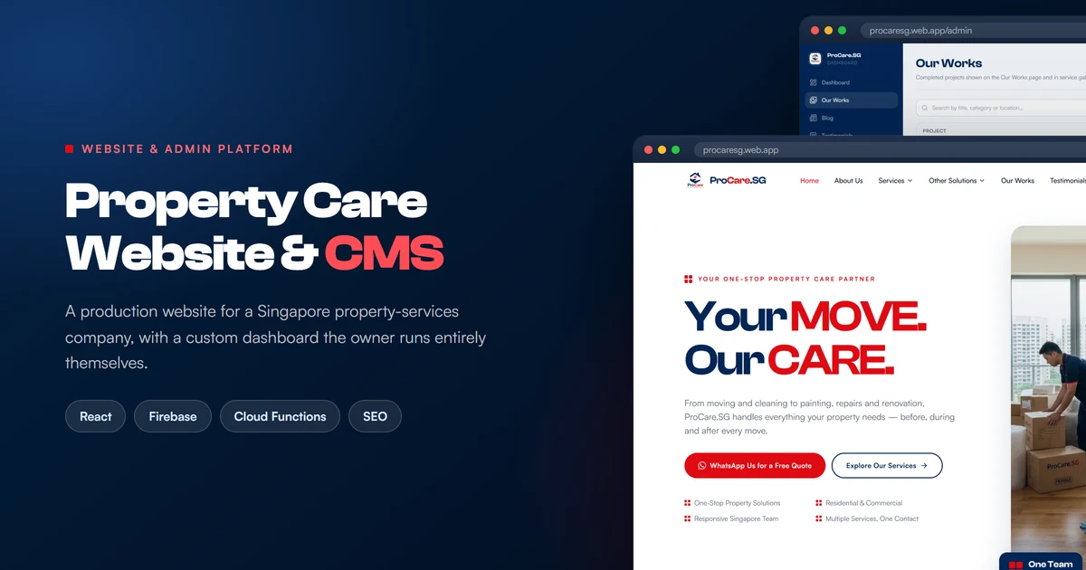 ProCare.SG — Property Care Website & Admin Platform 10