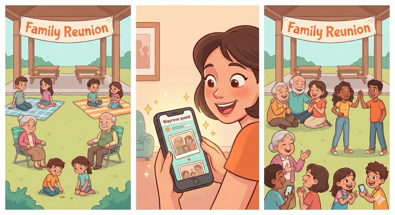 Family reunion transformation - from disconnected generations to laughing together with Wayrove quest