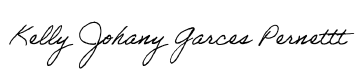 Firma de Kelly Garcés