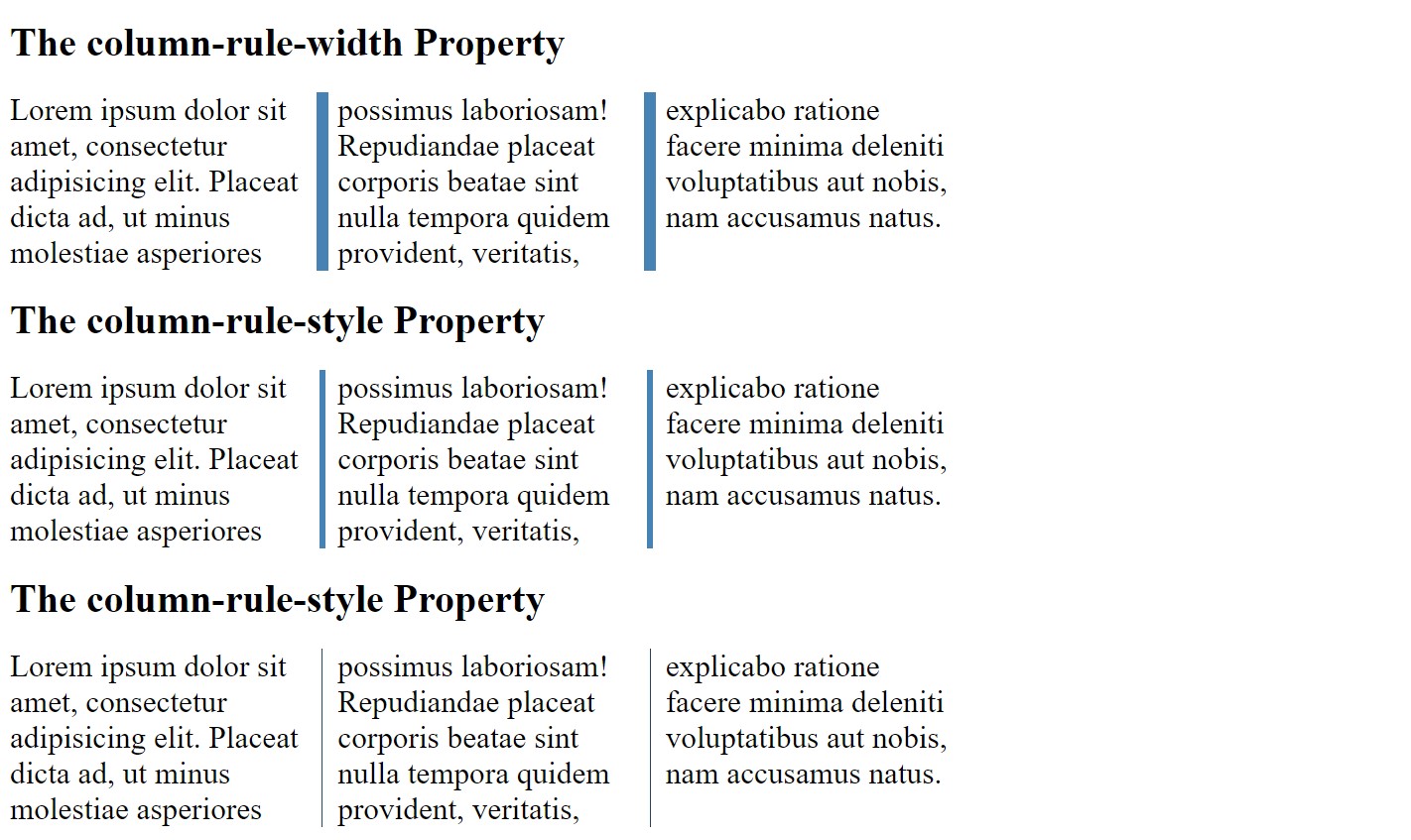 CSS column property