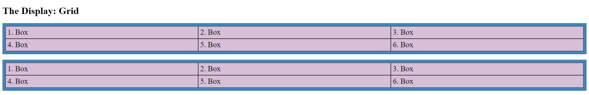 CSS display grid