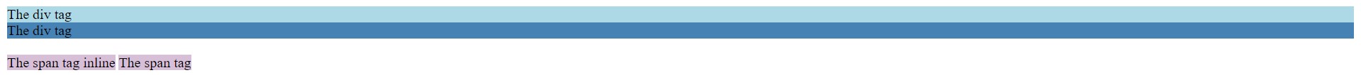The difference between div and span tags