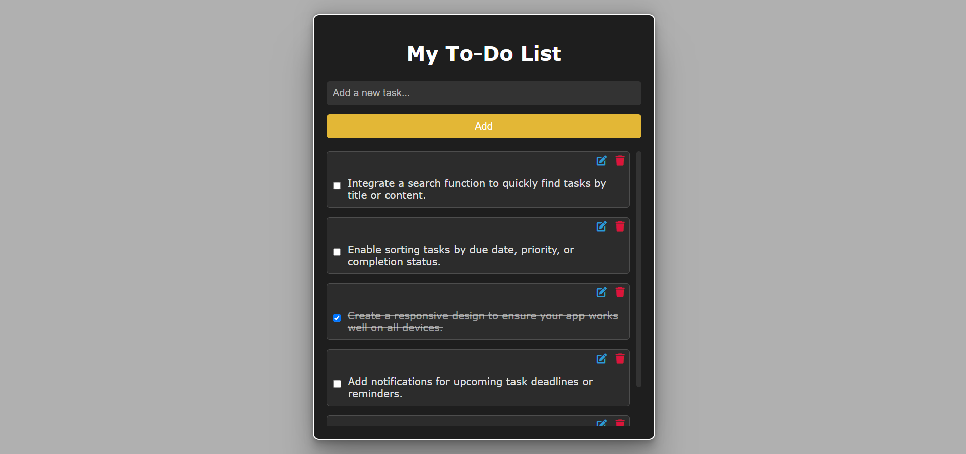 To-do App UI design