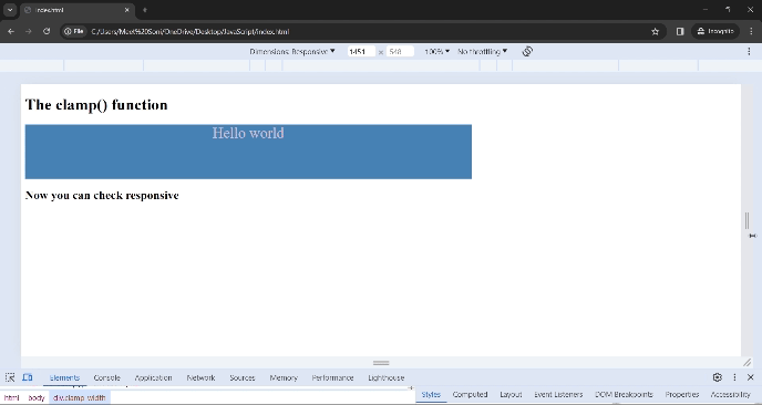 CSS clamp() function
