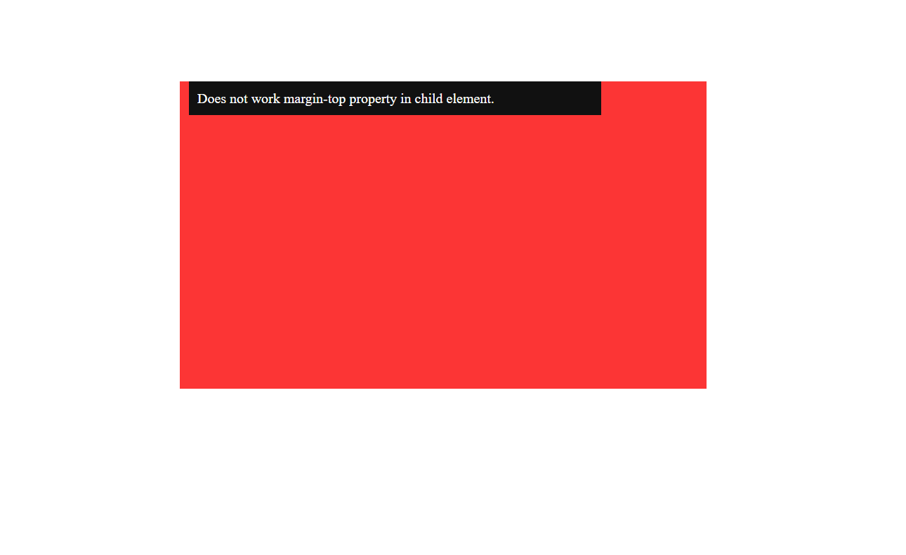 Margin Top Property Not Working