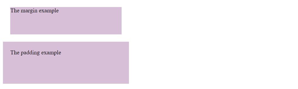 CSS margin and padding 