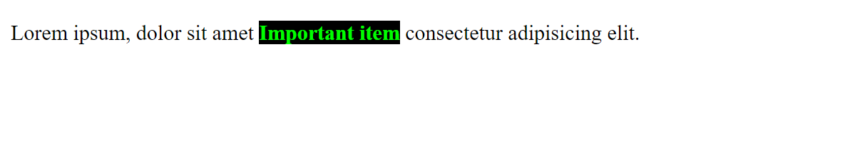 HTML mark tag