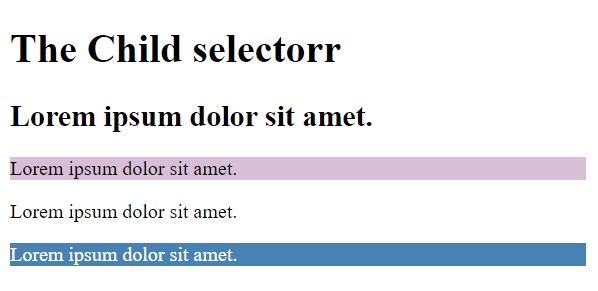 CSS Child selector