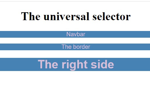 CSS Universal selector