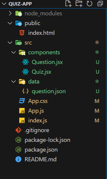 Quiz App Folder Structure