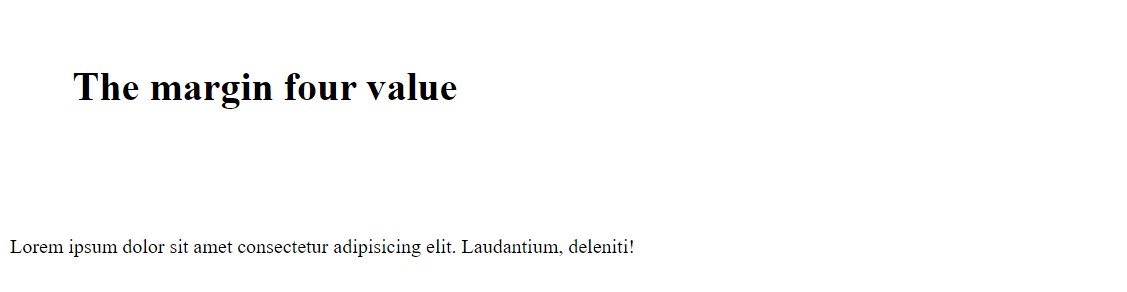 CSS margin four value