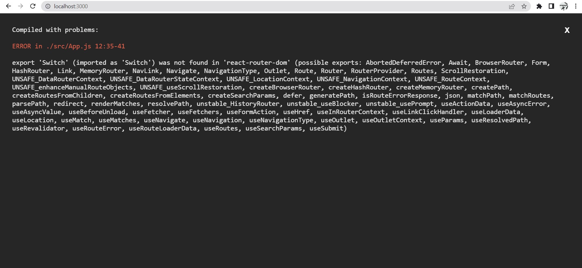 React Error