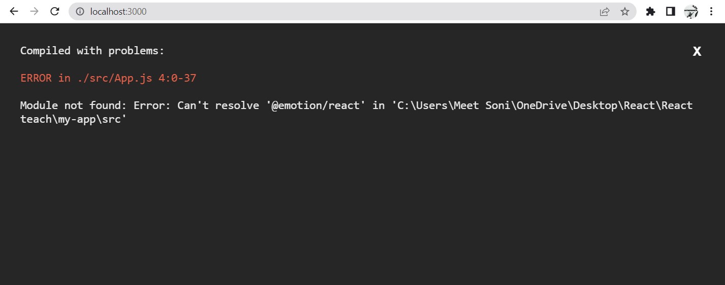 React Error